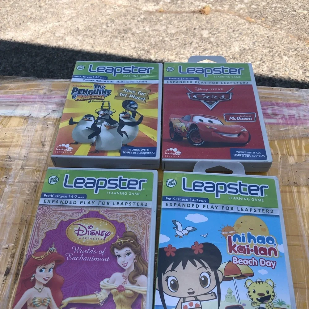 Leapster Learning Game Cartridges - Disney & More (Set of 4)